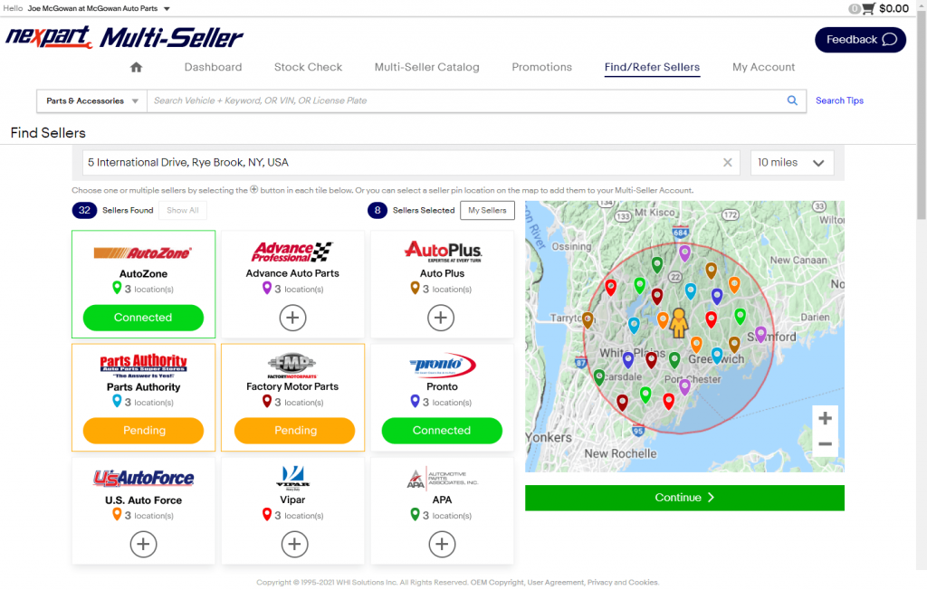 New Product MultiSeller Access your part sellers with one click